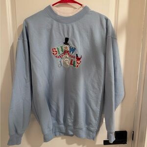 Vintage Light Blue Snow Jolly Women’s Sweatshirt